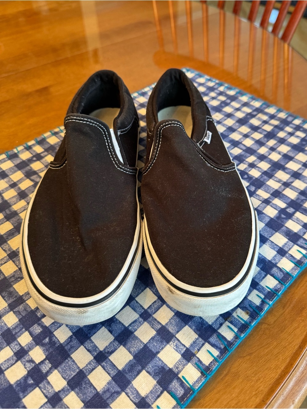 VANS Blk Sz 9.5 Slip on Canvas
